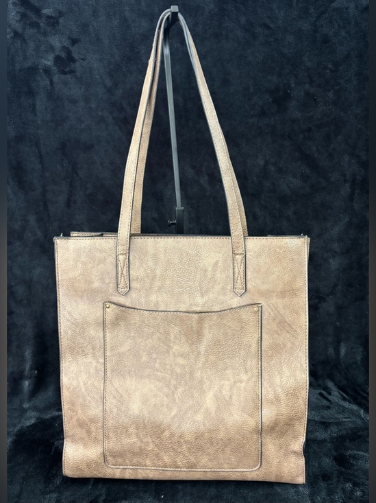 Bueno Handbags - Bueno Tan Faux Leather Tote Bag